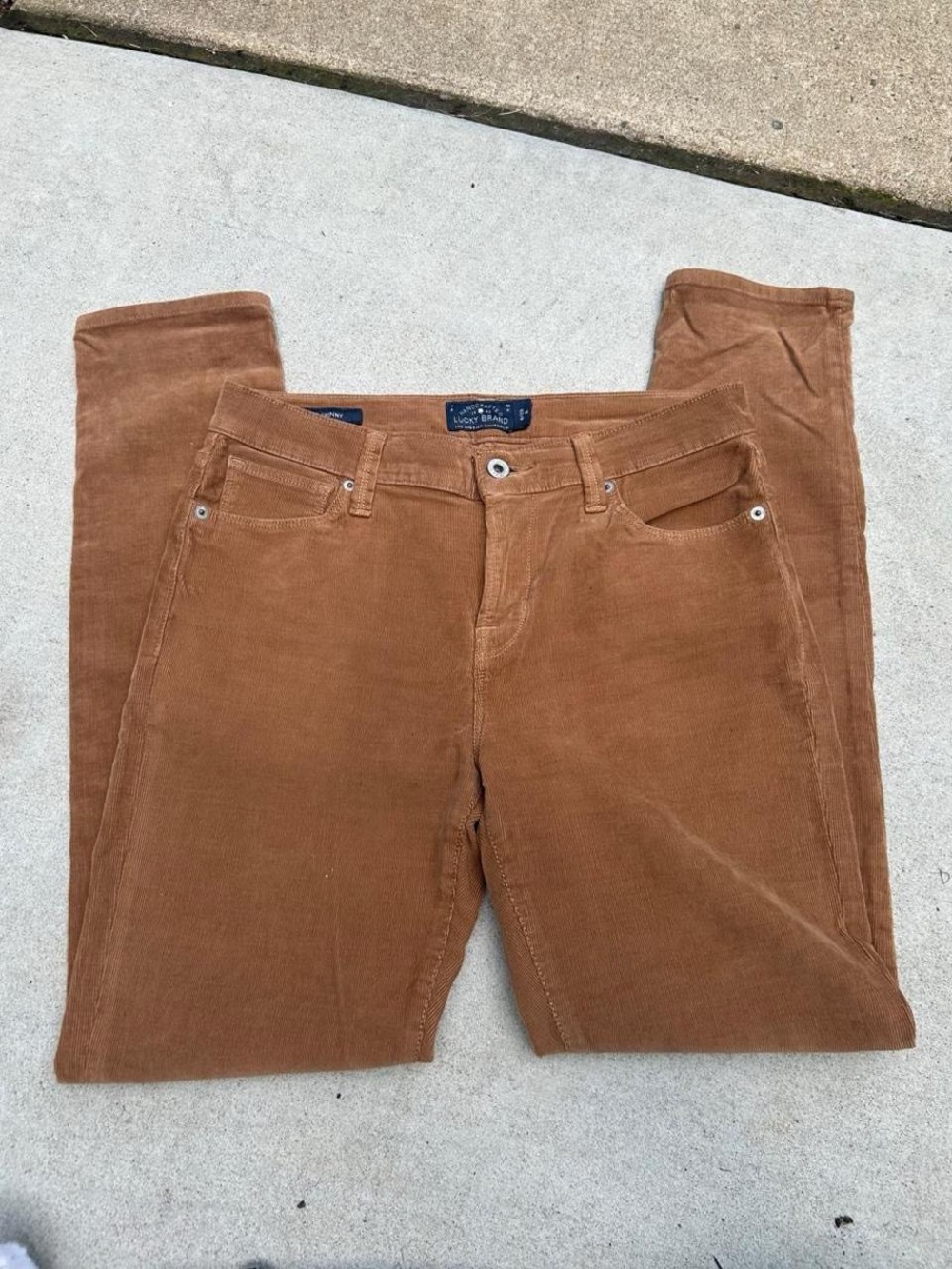 Lucky Brand Brown Corduroy Brooke Skinny Pants - Size 6